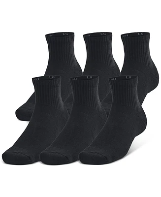 Under Armour Men's Training Cotton -Pk. Moisture-Wicking Quarter Socks