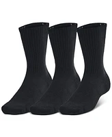 Under Armour Men's Training Cotton -Pk. Moisture-Wicking Crew Socks