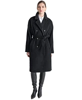 Dkny Women's Double-Breasted Belted Wrap Coat