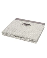 Lambs Ivy Gray Foldable/Collapsible Storage Bin/Basket Organizer with Handles