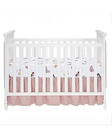 Lambs & Ivy Butterfly Dreams Pink/Gold 3-Piece Nursery Baby Crib Bedding Set