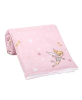 Bedtime Originals Disney Tinker Bell Pink Soft Fleece Faux Shearling Baby Blanket