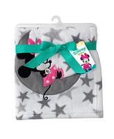 Lambs & Ivy Disney Baby Minnie Mouse Gray/White Fleece Baby Blanket by