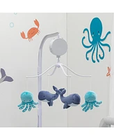 Bedtime Originals Whales Tale Blue Whale/Octopus Musical Baby Crib Mobile Toy