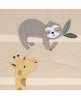 Lambs & Ivy Jungle Story 3-Piece Infant Safari Tan Baby Crib Bedding Set