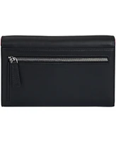 Mancini Women's Sonoma Rfid Secure Quad Fold Wallet