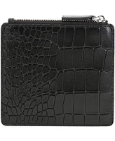 Mancini Women's Croco2 Rfid Secure Card Case Wallet