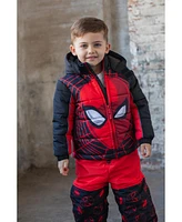 Marvel Boys Avengers Spider-Man Zip Up Winter Snow Bib Ski Pants to