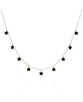 The Lovery Onyx Star Dangle Necklace