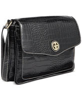 Giani Bernini Croc Flap Small Crossbody, Created for Macy's