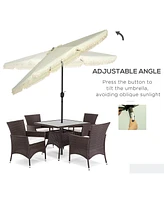 Streamdale Furniture 9' Ruffled Patio Umbrella with Tilt and Crank