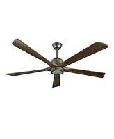 Streamdale Furniture Modern Wood Ceiling Fan with Light and Remote (60")