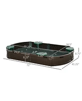 Streamdale Furniture Kids Outdoor Sandbox: 72" Oval with Cover