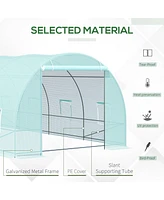 Streamdale Furniture 20' Walk-In Tunnel Greenhouse with 8 Windows & Steel Frame