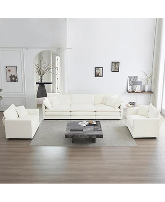 Streamdale Furniture Modern 3-Piece Sofa Set: Accent Chair, Loveseat, Three-Seat Sofa