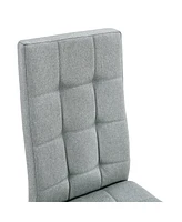 Simplie Fun Gray Linen Tufted Dining Chairs (Set of 6)