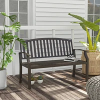 Brown 46" Wood-Look Garden Bench