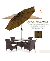 9FT 3-Tier Patio Umbrella with Tilt
