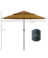 Streamdale Furniture 9FT 3-Tier Patio Umbrella with Tilt