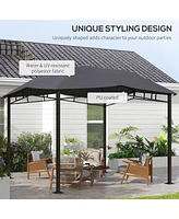 Soft Top Patio Gazebo with Geometric Roof