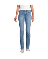 Lands' End Women's Recover Denim Mid Rise Slim Leg Jeans