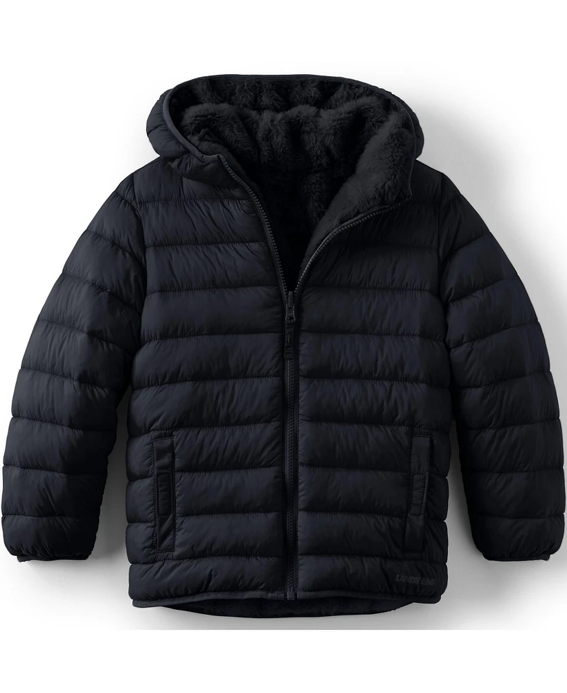 Lands' End Girls Reversible Insulated Fleece Jacket