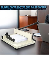 Yescom Paper Cutter Trimmer Industrial Guillotine 12" Cut Length Stack Heavy Duty