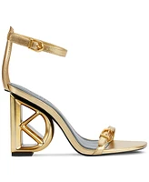 Donna Karan New York Women's Sculptural Logo Heel Sandals