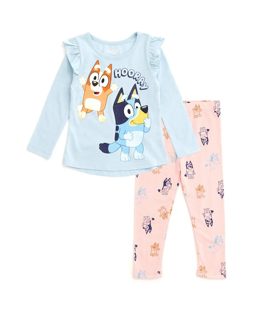 Bluey Toddler Girls T-Shirt and Leggings Outfit Set to (2T