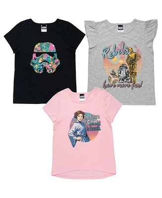 Starwars Girls Star Wars The 3 Pack Graphic T-Shirts to