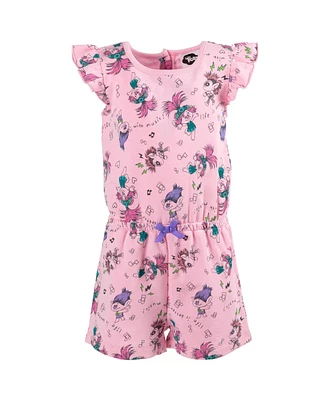 Dreamworks Girls Trolls Poppy French Terry Sleeveless Romper