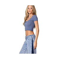 Edikted Women's Luciana Knit Crop Top