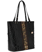 Brahmin Ezra Kairos Embossed Leather Tote Bag