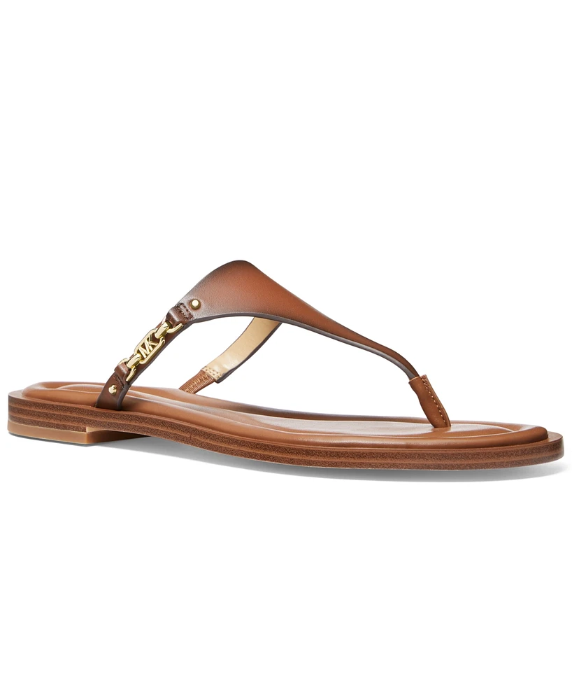 Michael Michael Kors Women's Daniella Leather Flat Thong Sandals