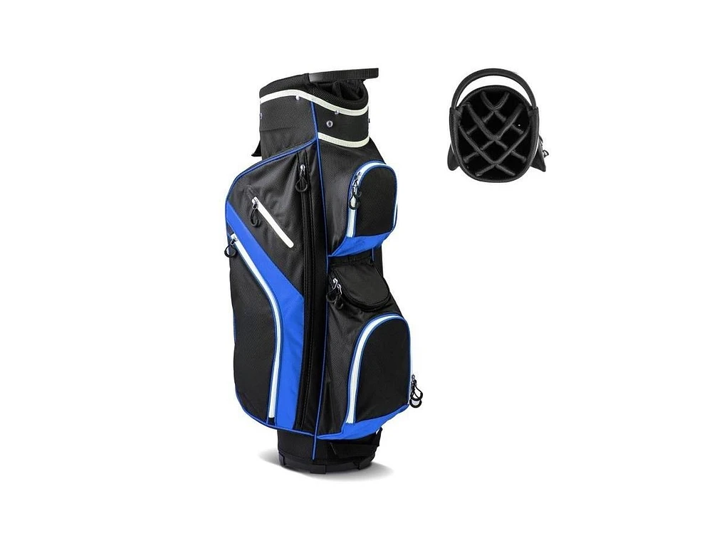 Vebreda Golf Cart Bag with 14 Way Top Dividers-Blue