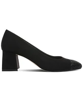 On 34th Tillyy Cap-Toe Block-Heel Pumps, Created for Macy's