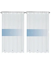 Liba 72" W x 72" H Frosted 8G Peva Shower Curtain - 2-Pack - 8g