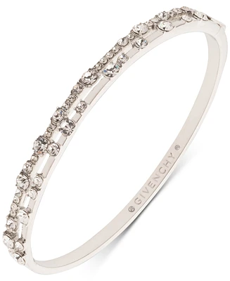 Givenchy Multi Crystal Stone Two-Row Bangle Bracelet