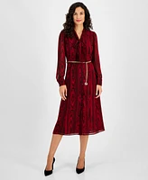 Michael Kors Women's Belted Midi Dress