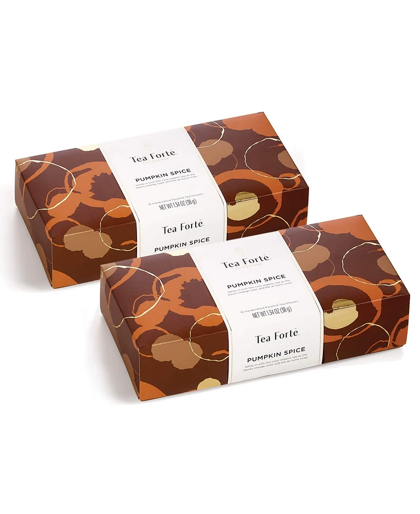 Tea Forte Pumpkin Spice Petite Presentation Boxes Set, 2 pcs