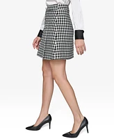 Karl Lagerfeld Paris Women's Houndstooth Miniskirt