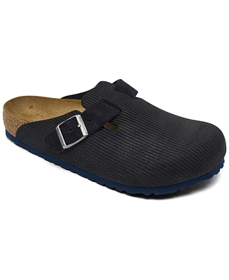 Birkenstock Men's Boston Corduroy Suede Embossed Clogs from Finish Line