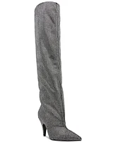 Steve Madden Women's Bellamie Rhinestone Wide-Calf Tall Slouch Dress Boots