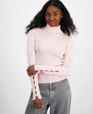 Hooked Up by Iot Juniors' Turtleneck Sweater