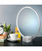 Brightech Circle 15" Dimmable Modern Led Desk Lamp with Usb Port