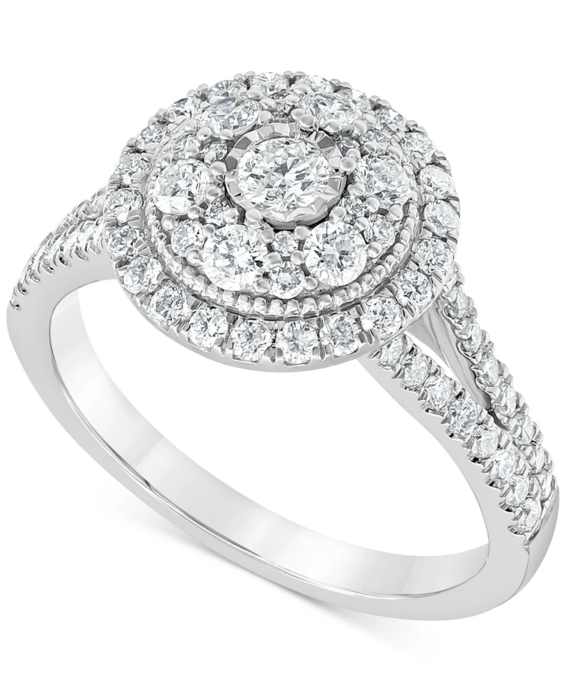 Diamond Multi Halo Engagement Ring (1 ct. t.w.) in 14k White Gold