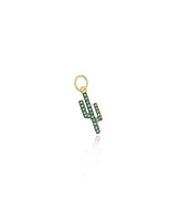 The Lovery Tsavorite Cactus Charm 14K Gold