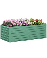 Streamdale Furniture Galvanized Raised Garden Bed Kit (6' x 3' x 2', Light Green)