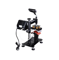 5 1/2" x 3" Digital Hat Cap Heat Press Machine Sublimation Transfer Steel Frame Swing Away