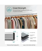 Slickblue Heavy-Duty Clothes Rack with Extendable Hanging Rod; Robust and Adjustable Garment Storage